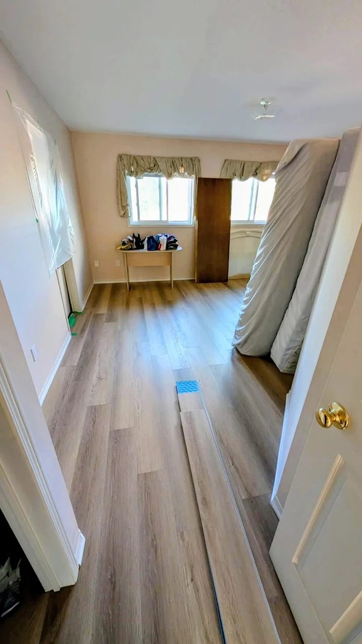 Floor installation in progress